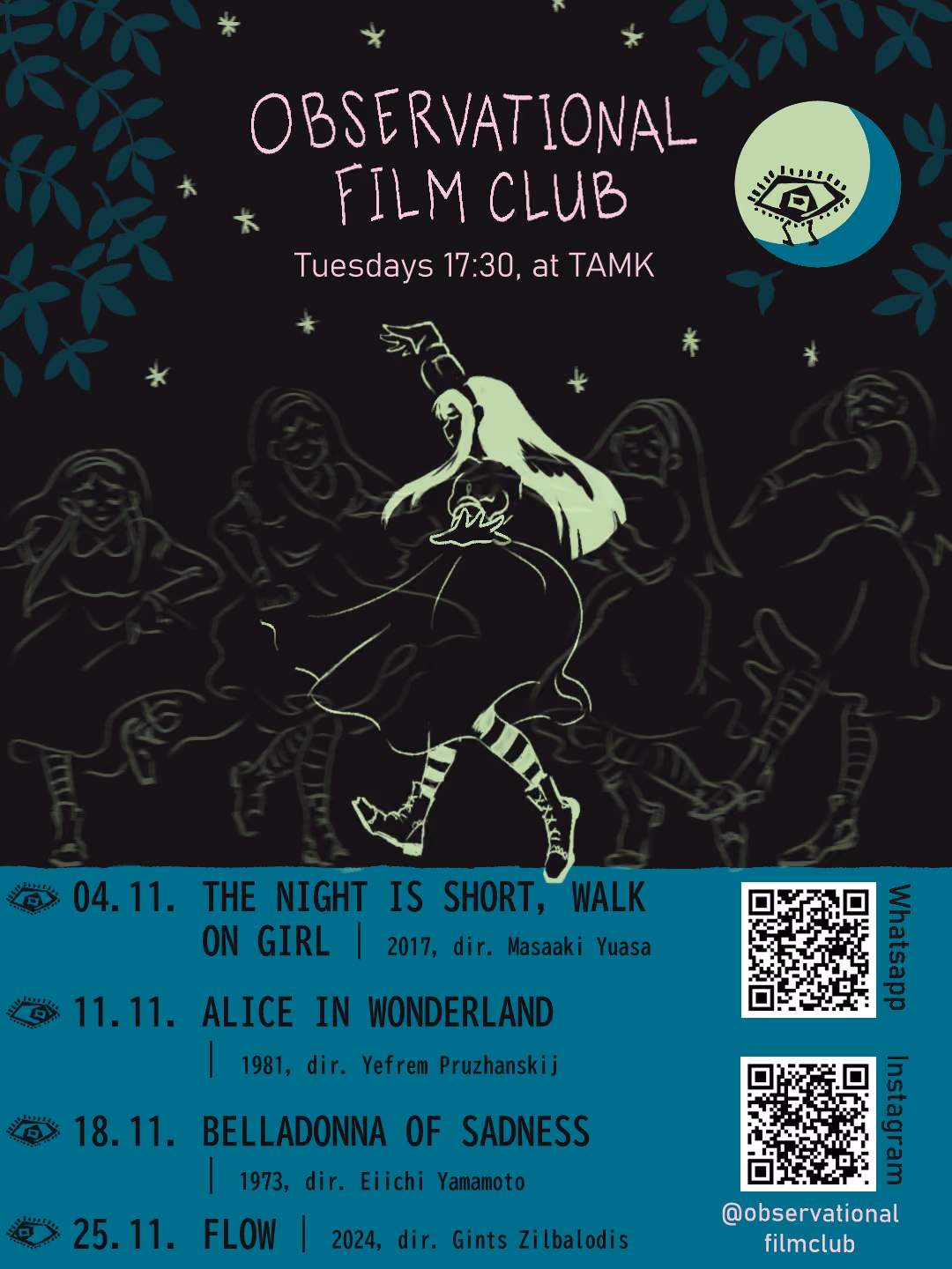 Posters for TAMK’s Observational Film Club